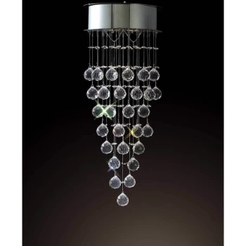 Image of Colorado wall light 2 lights polished chrome / crystal