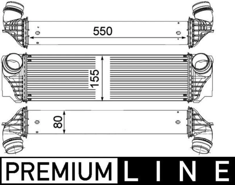 Image of MAHLE CI 183 000P Intercooler Intercooler,charger (468)
