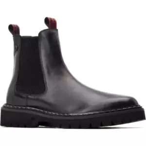 Image of Base London Mens Utah Pull Up Slip On Leather Chelsea Boots UK Size 9 (EU 43)