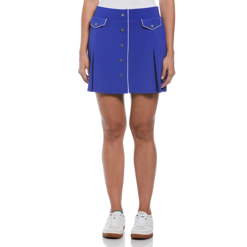Image of Original Penguin Retro Skirt Womens - Blue Blue 8