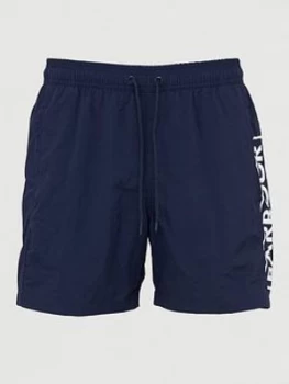 image of Barbour International Large Logo Swim Shorts - Navy Size M Men