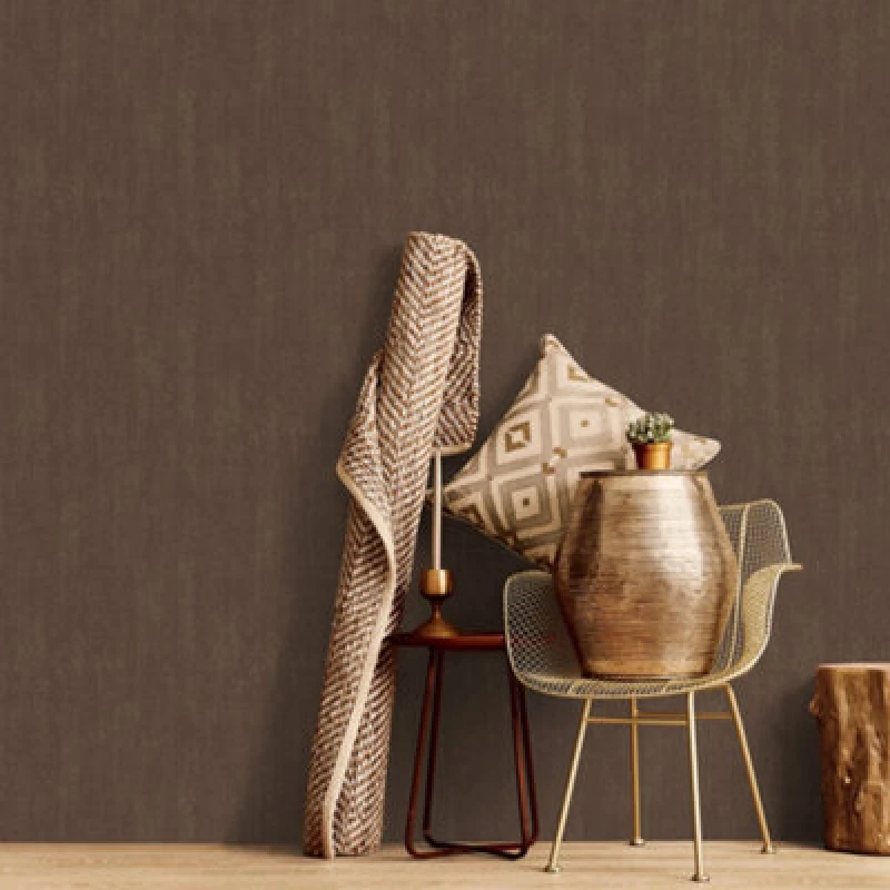 Image of Galerie Ambiance Brown Tip Texture Embossed Wallpaper