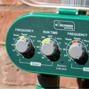 Image of Deluxe Twin Outlet Electric Automatic Garden Watering Timer Clock