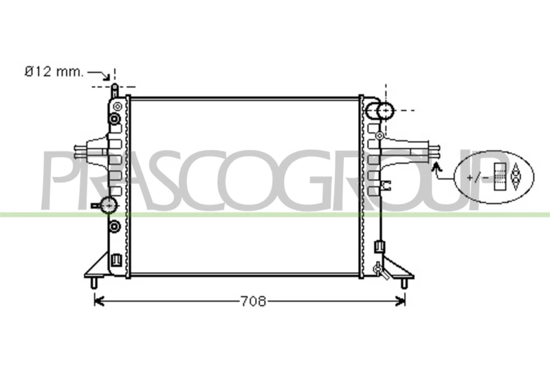 Image of PRASCO Engine radiator PRASCO OP017R005