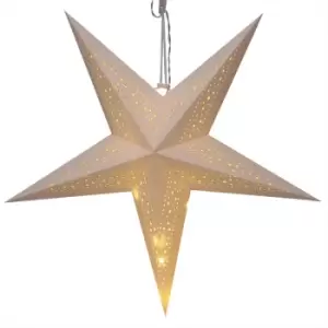 Image of LED Paper Star Cream 2ft 5 Arms Dots