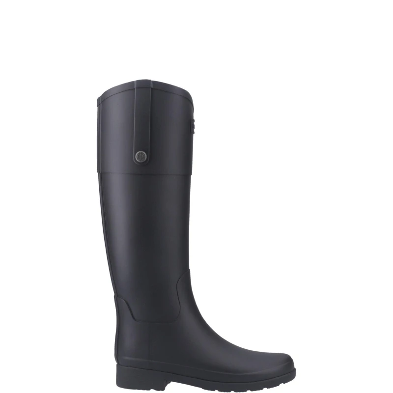 Image of Hunter Refined Riding Matte Tall Wellington Boots Black