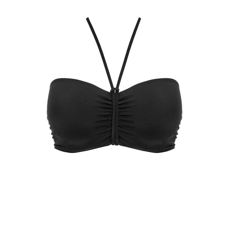 Image of Freya Womens Jewel Cove Bandeau Bikini Top in Black Size: 30C Black Female 30C