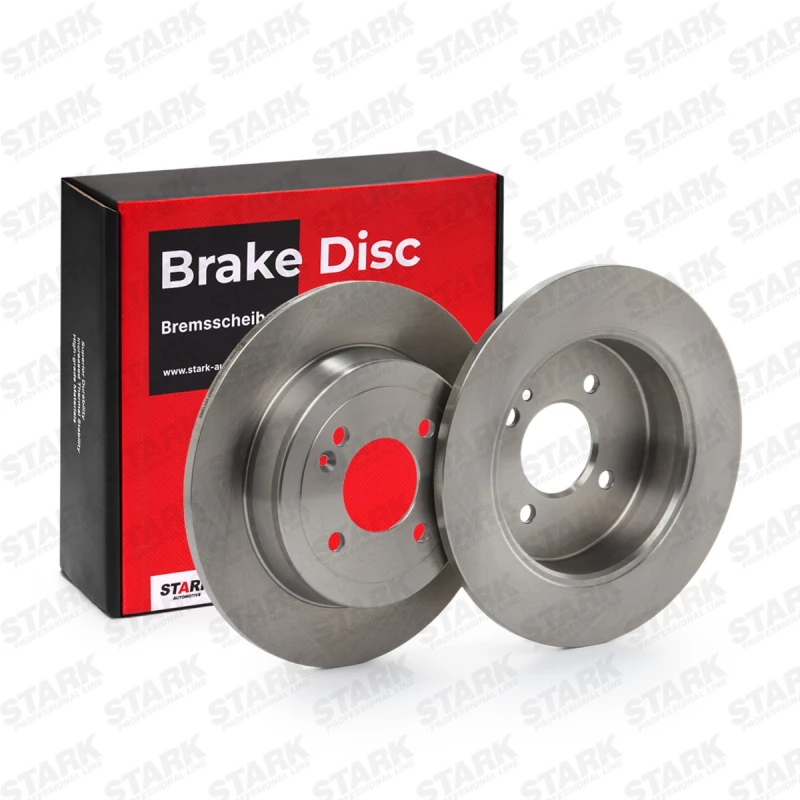 Image of STARK SKBD-0022927 Brake disc Rear Axle, solid, Cast Iron, Uncoated, Untreated, without bolts/screws Cast Iron Brake Disc (82)