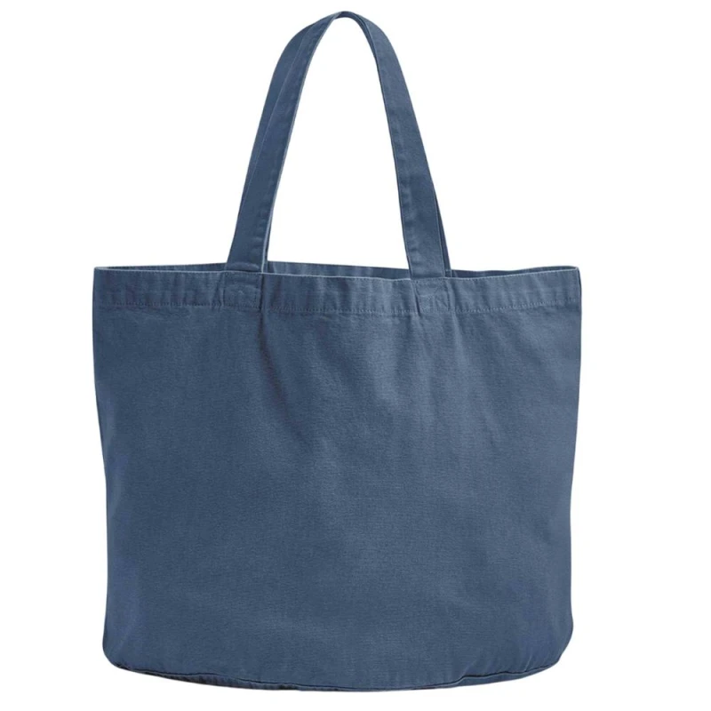 Image of Westford Mill Womens Garment Dyed Tote Bag in Mid Blue Mid Blue Female One Size