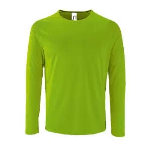 Image of SOLS Mens Sporty Long Sleeve Performance T-Shirt (L) (Neon Green)