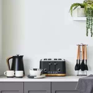 Image of Dunelm Contemporary Matt Grey Kettle and Toaster Set