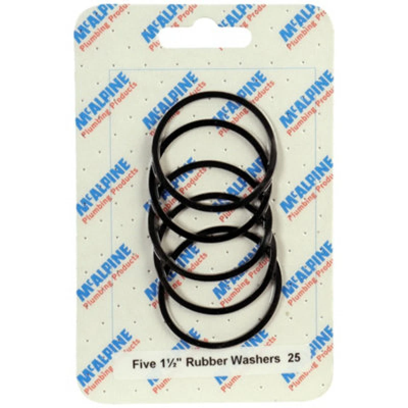 Image of McAlpine CARD-25 Five 1.5" Rubber Washers - RW2 x 5 Black