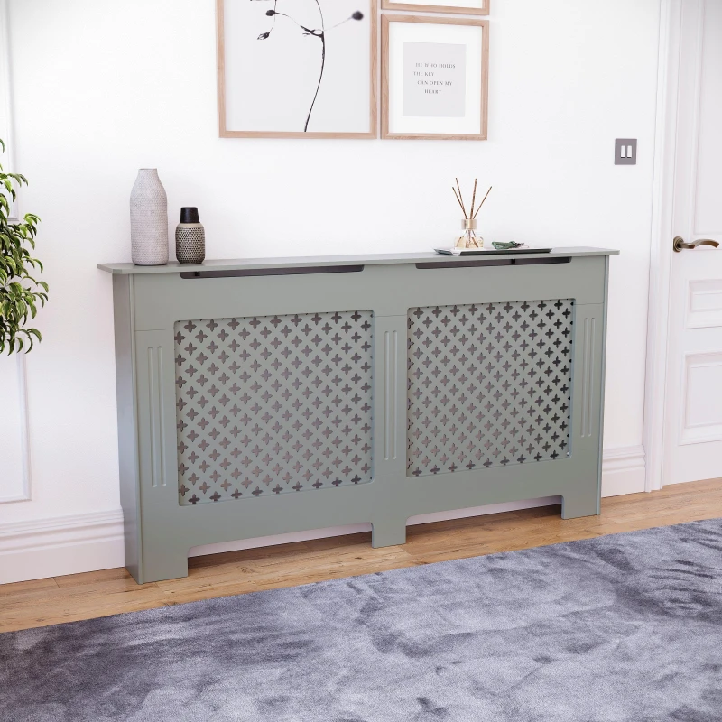 Image of Lassic Vida Designs Oxford Radiator Cover, Large Grey unisex Large