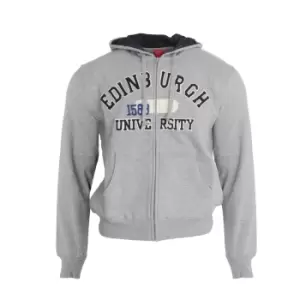 image of University Of Edinburgh Unisex Full Zip Hoodie (XS) (Grey)