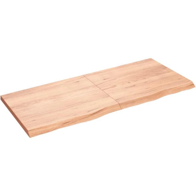 Image of Vidaxl Wall Shelf Light Brown 140X60X4cm Treated Solid Wood Oak, Brown 363706
