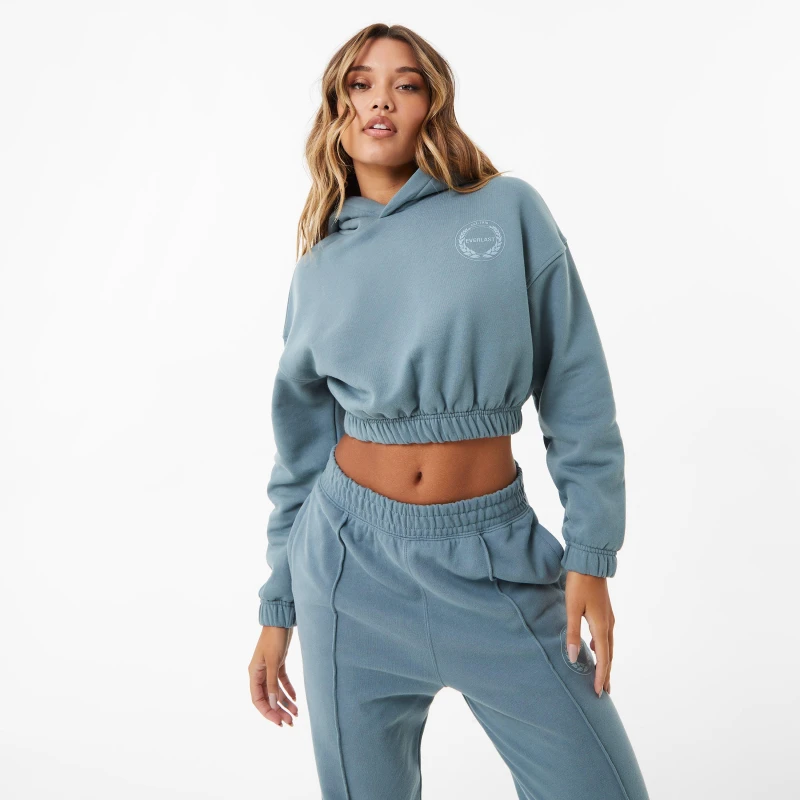 Image of Everlast Cropped Hoody Womens - Blue Blue 12