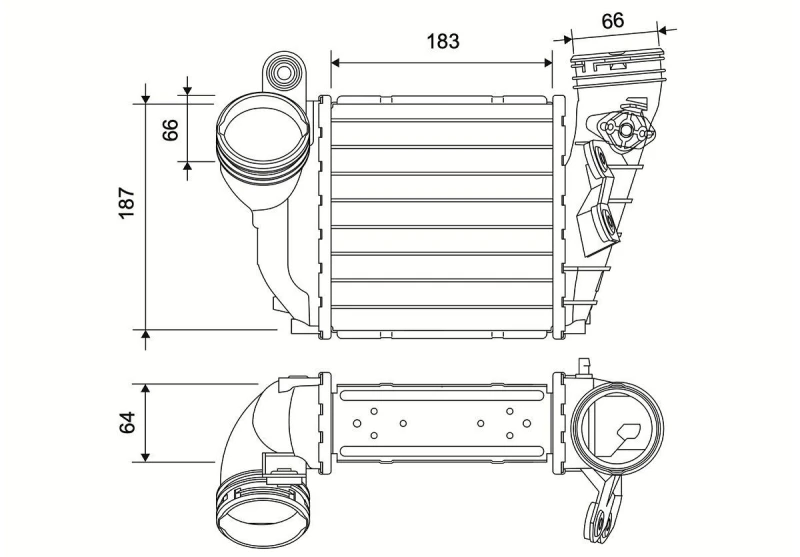 Image of Intercooler VALEO 822953