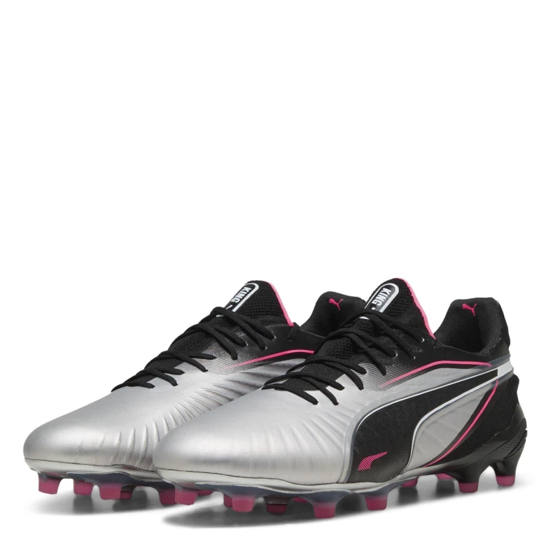 Image of Puma King Ultimate Firm Ground Football Boots Juniors Puma Silver male 3 (35.5)