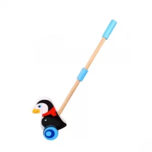 Image of Wooden Penguin Push Along Toy