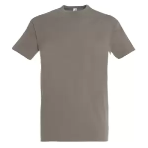 image of SOLS Mens Imperial Heavyweight Short Sleeve T-Shirt (L) (Light Grey)