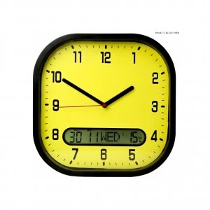 image of Lifemax Clear Time Day-Date Wall Clock (High Contrast)