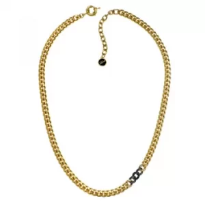 image of Ladies Karl Lagerfeld Gold Plated Ombre Chain Collar Necklace