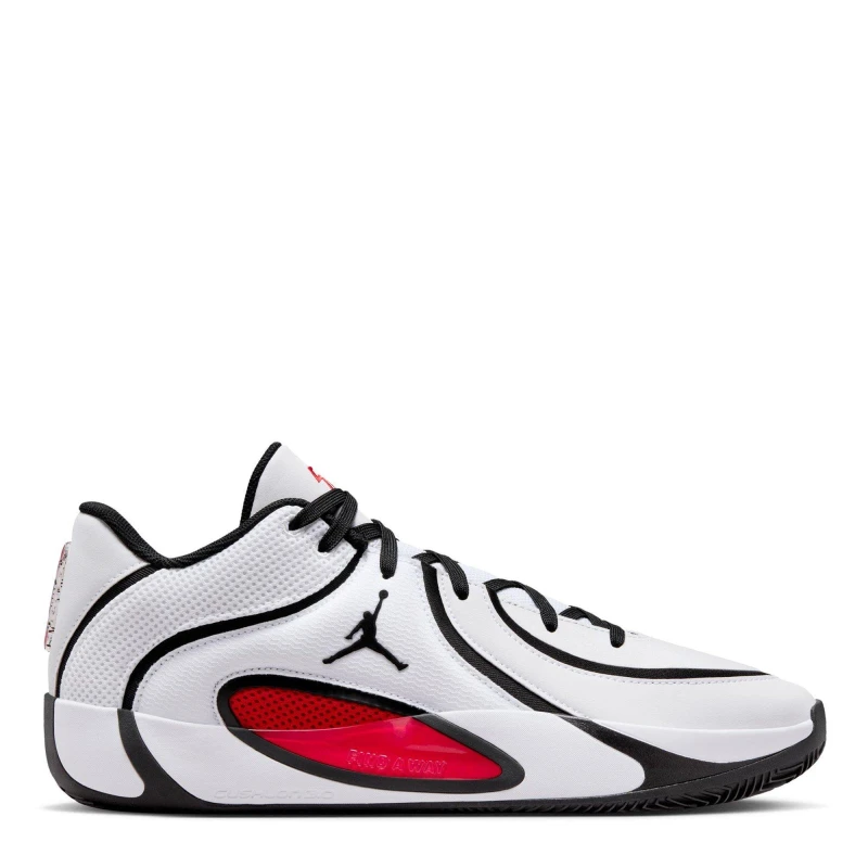Image of Air Jordan Mens Tatum Basketball Trainers White/Red male 7 (41)