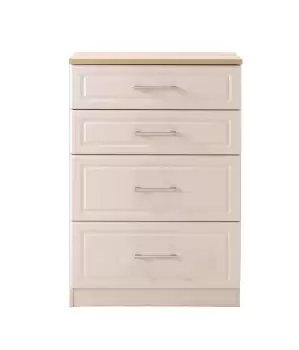 Image of Trent Ready Assembled 4 Drawer Deep Chest Kaschmir Ash And Oak