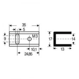 Image of Heat sink 17 CW L x W x H 35 x 17 x 13mm TO 220 Fischer Elek