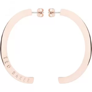 Image of Ted Baker Iclipsa Logo Half Hoop Earrings