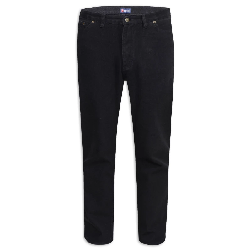 Image of Duke Clothing Duke Clothing Men Rockford Comfort Fit Jeans in Black Size: 34R Black 34R Male 5057520391908