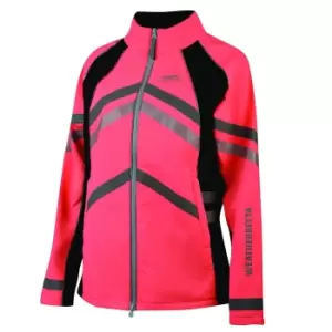 Image of Weatherbeeta Unisex Adult Reflective Fleece Lined Soft Shell Jacket (XS) (Hi Vis Pink)
