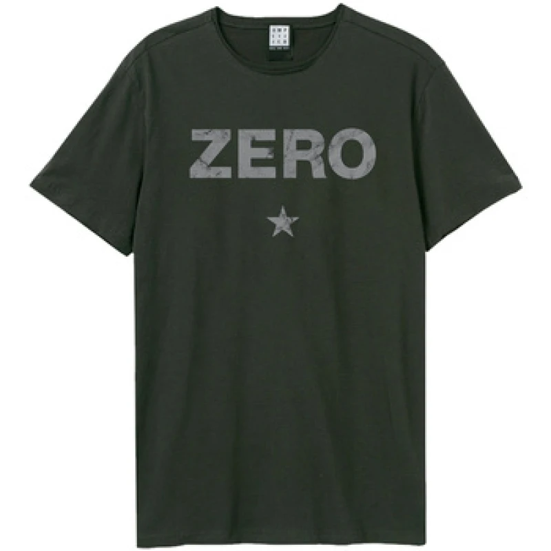 Image of Amplified Amplified Men Zero The Smashing Pumpkins Vintage T-Shirt in Charcoal Size: X-Small Charcoal XS Male 5063527541659