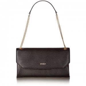 Image of DKNY Sutton Chain Envelope Shoulder Clutch - Black