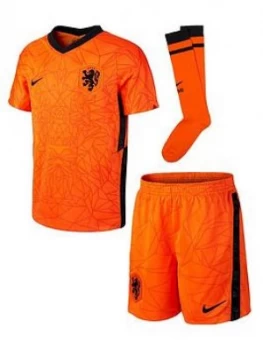 image of Nike Little Kids Holland Home 2020 Kit, Orange, Size S (8-9 Years)