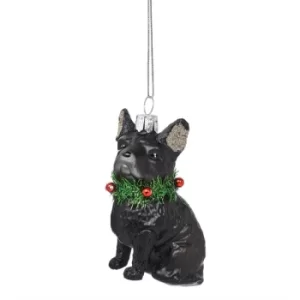 Image of Festive French Bulldog Shaped Bauble