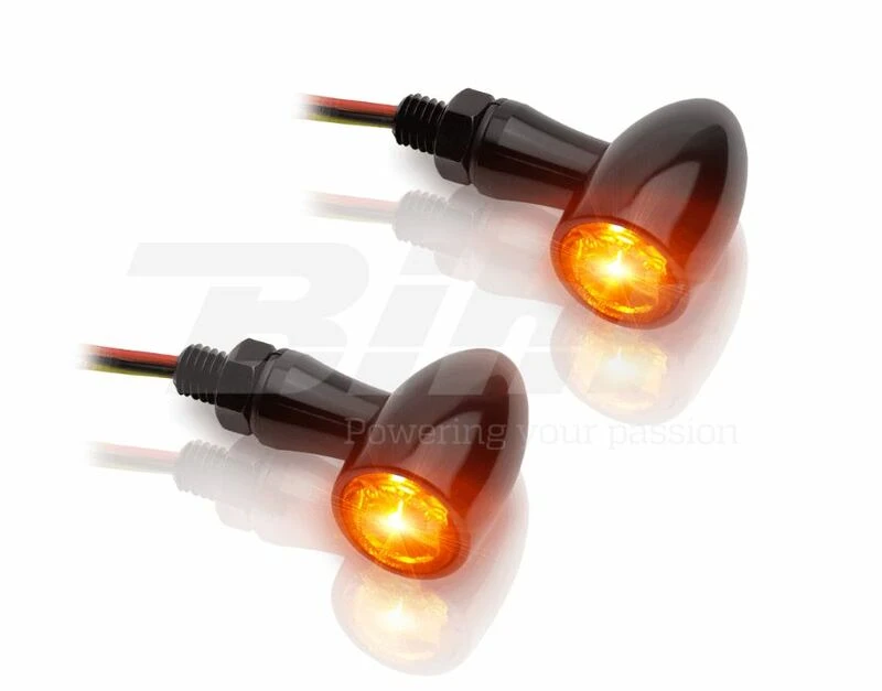 Image of V PARTS Aluminium LED Indicator Set Clear Universal, black