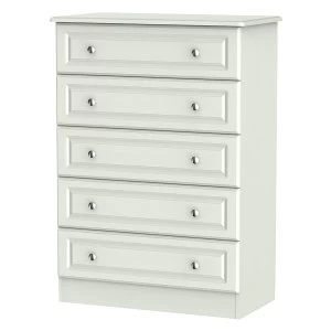 Image of Robert Dyas Montego Ready Assembled 5-Drawer Chest - Ash Grey