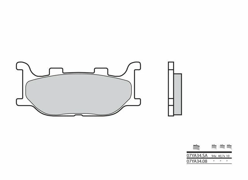 Image of Brembo S.p.A. Street Sintered Metal Brake pads - 07YA34SA