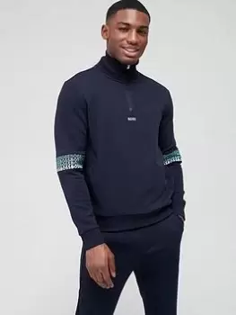 Image of BOSS Sweat 1 Sweatshirt - Dark Blue, Dark Blue, Size 2XL, Men