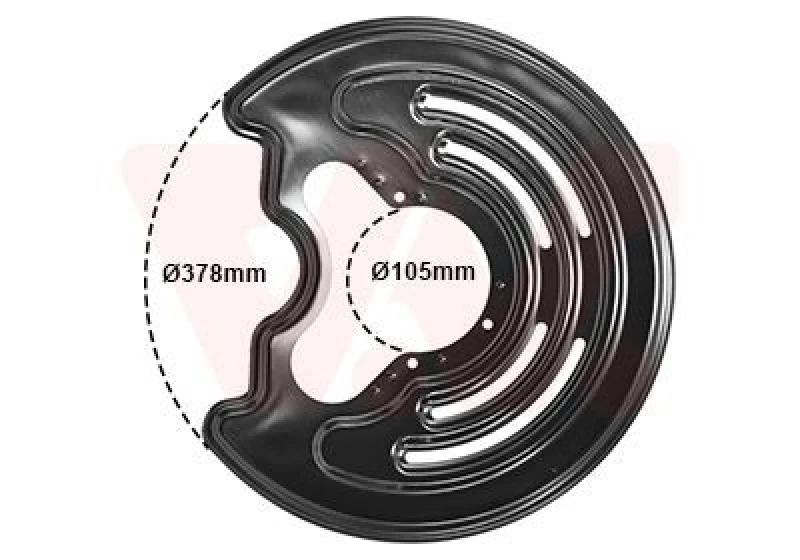Image of VAN WEZEL Brake disc backing plate VAN WEZEL 3794374