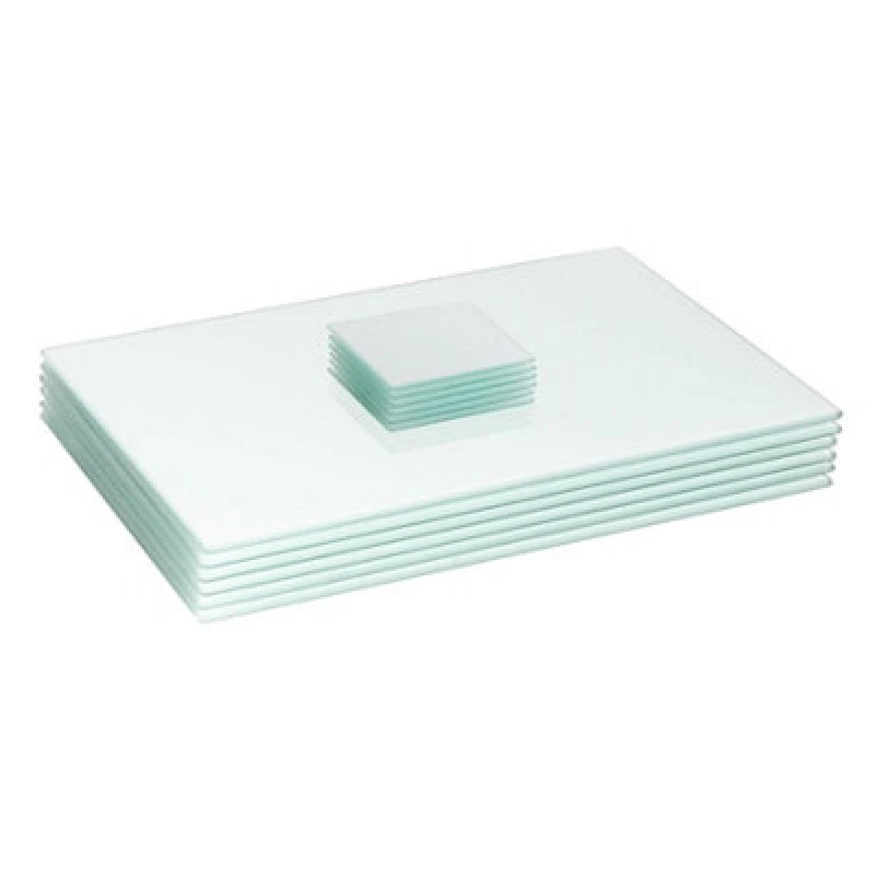 Image of Harbour Housewares 12Pc Glass Placemats & Coasters Set - 40 X 30Cm White Dining Table Protection Place Mats Cup Drink Coasters
