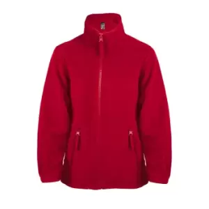 Image of SOLS Childrens/Kids North Zip-Up Fleece Jacket (12yrs) (Red)