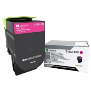 image of Lexmark 71B0H30 Magenta Laser Toner Ink Cartridge