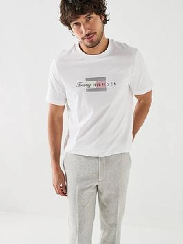 Image of Tommy Hilfiger Mens T-Shirt Regular Fit T-Shirts S White 59645901350