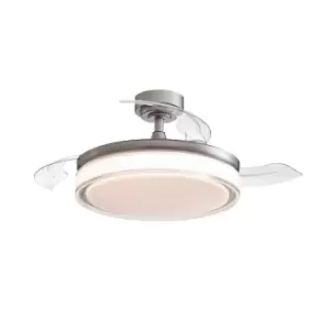 Image of Aneto LED Ceiling Fan 45W 4900 Lm CCT Folding Blades Nickel