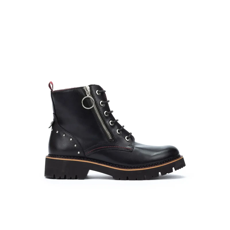 Image of Pikolinos Vicar W6S Leather Womens Ankle Boots - Black - Size:UK 4-4.5