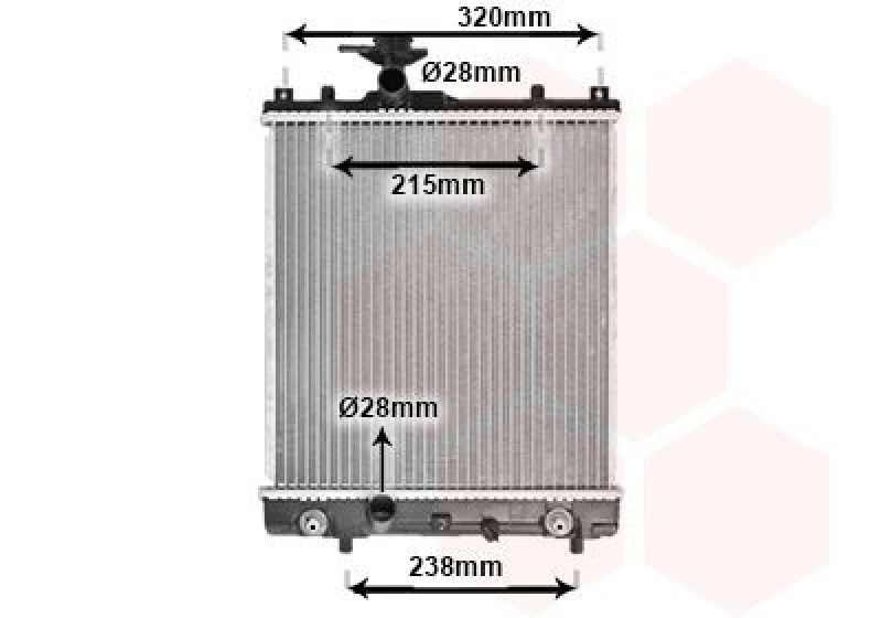 Image of VAN WEZEL Engine radiator VAN WEZEL 52002095