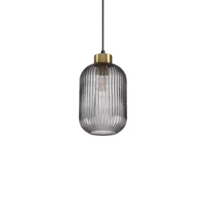 Image of Mint-1 Indoor Glass Dome Ceiling Pendant Lamp 1 Light Smokey, E27