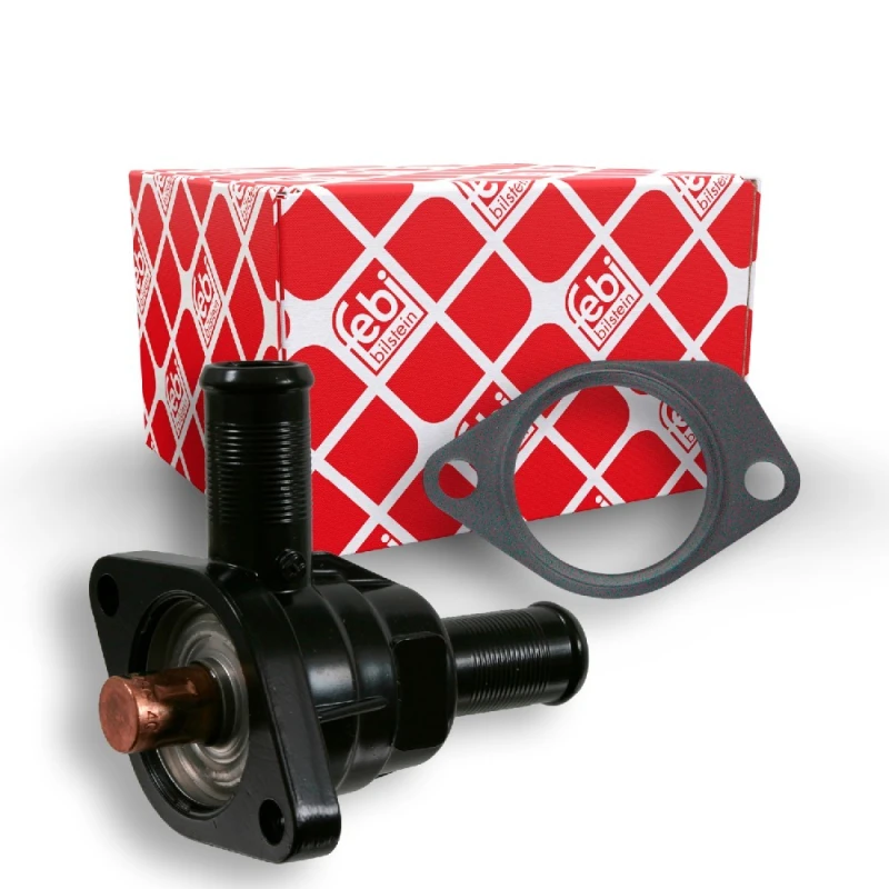 Image of FEBI BILSTEIN 22059 Engine thermostat Opening Temperature: 84°C, with gasket/seal Thermostat,coolant (316)